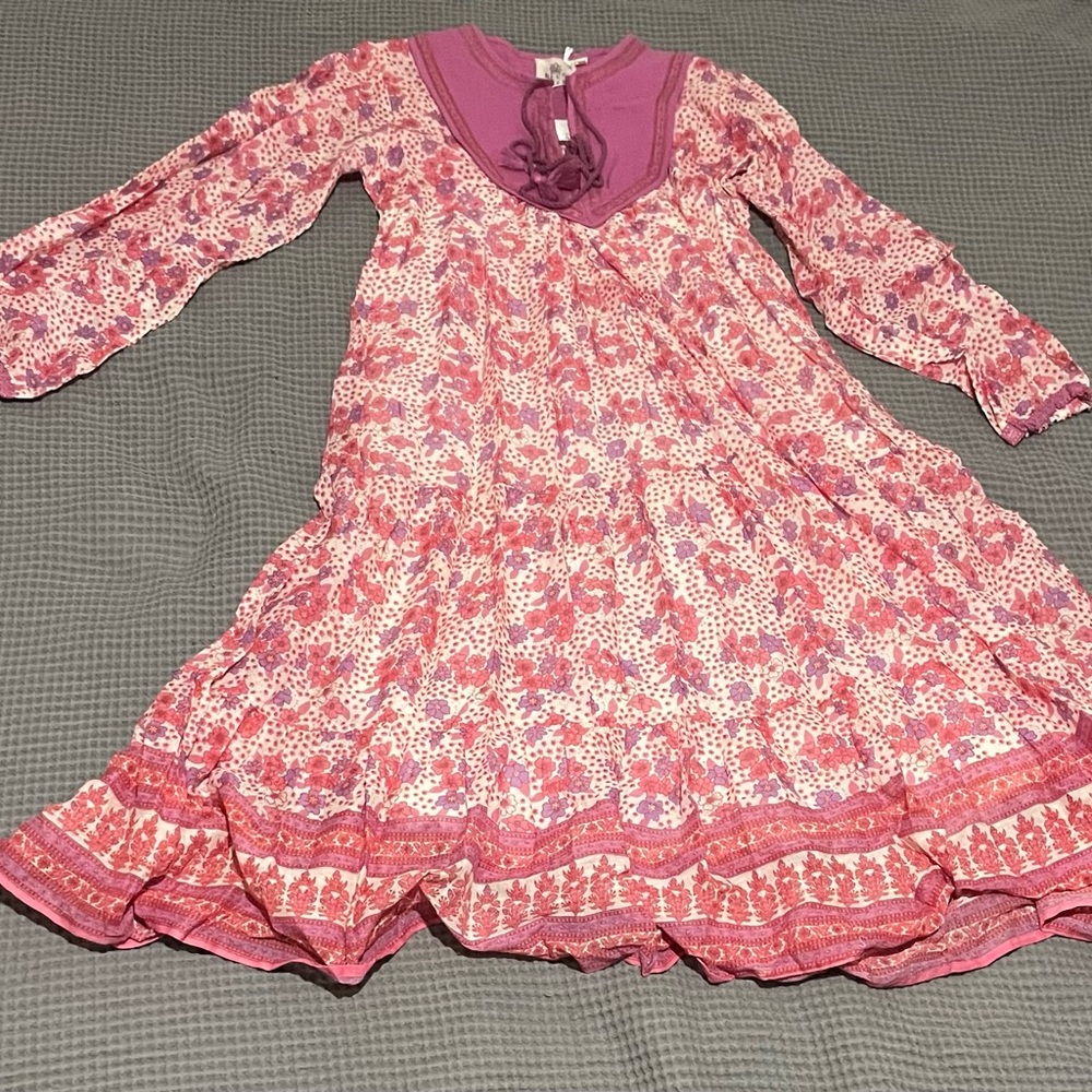 Floral Pink and Purple Women's Dress